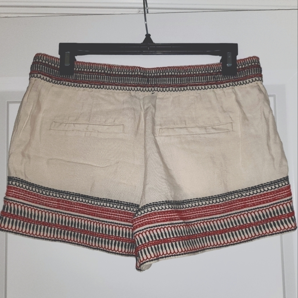 ❤️ 3 For 15  Ann Taylor Loft Linen embroidered shorts Size X-Small - Picture 2 of 5